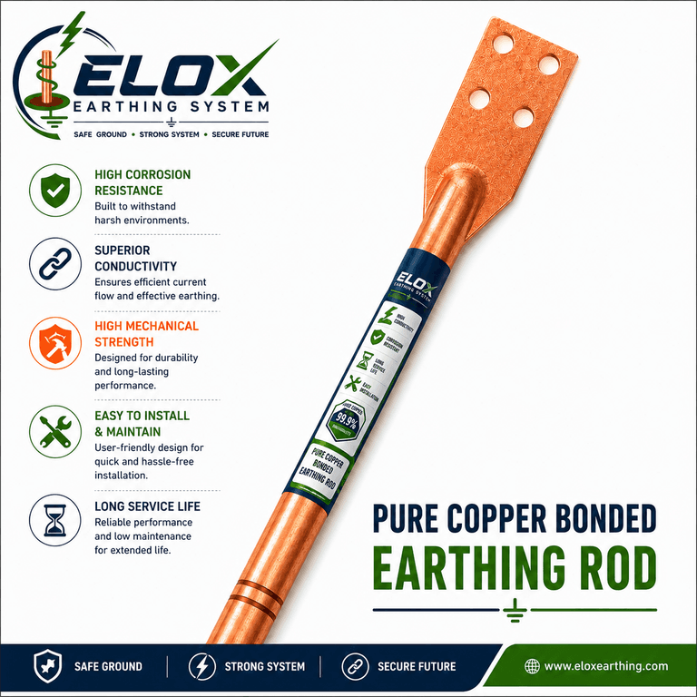 Pure Copper Earthing Rod