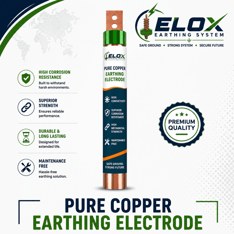 Pure Copper Earthing Electrode
