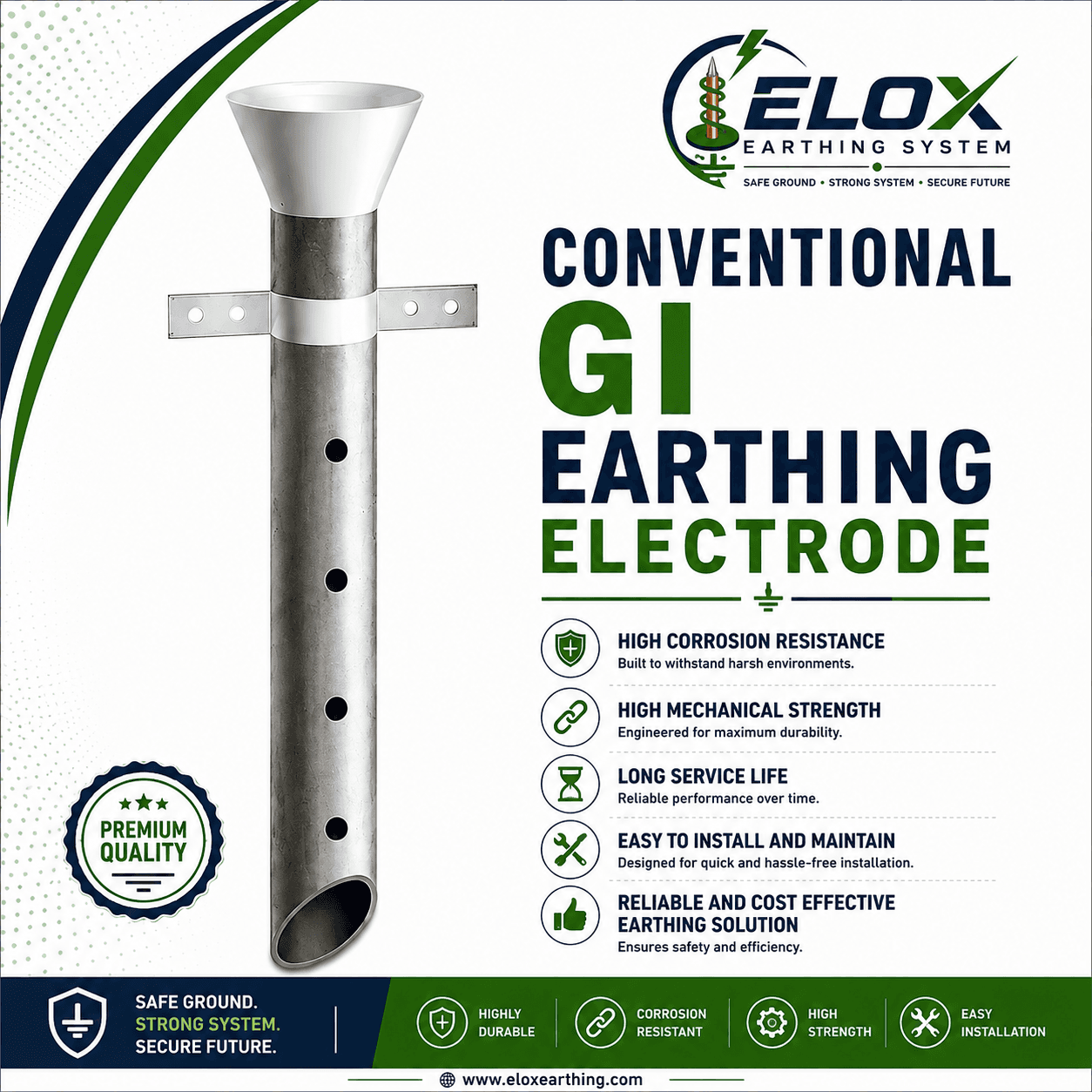 Conventional GI Earthing Electrode